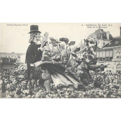 Nice - Carnaval de Nice le Char de la Musique 1914